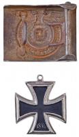 Német 3. Birodalom "Vaskereszt II. osztály" + övcsat jelzés nélküli másolatok T:2,2-
Germ...