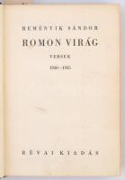 Reményik Sándor: Romon virág. Versek. 1930-1935. Budapest, é.n., Révai. Kiadói egészvászon kötés, ki...