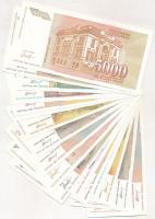 Jugoszlávia 1993. 5000-500.000.000.000D, teljes forgalmi bankjegy sor (2x) T:I
Yugoslavia 1993. 500...