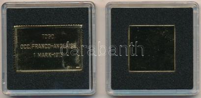 DN "Világ Bélyegcsodái - Togo 1 márka 1915" aranyozott Cu bélyegérem tanúsítvánnyal (24,1x...