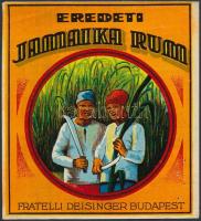 cca 1930 Jamaika rum litografált italcímke / lithographic rum label