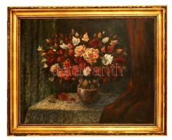 Benczúr jelzéssel: Virágcsendélet. Olaj, vászon, keretben, 80×100 cm