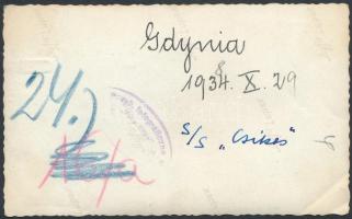 1934 Az S. S. Csikós magyar hajó fotója 9x12cm