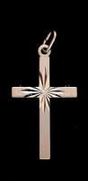 Ezüst(Ag) "csillagos" kereszt függő, jelzett, 4x2 cm, nettó: 1,8 g