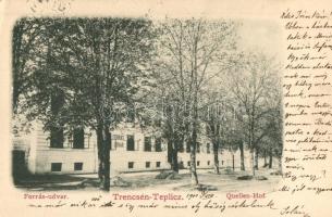 Trencsénteplic, Trencianske Teplice; Forrás udvar / Quelle Hof / spring courtyard (EK)