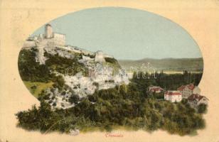 Trencsén, Trencin; vár, Gansel Lipót kiadása / castle