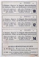 Budapest 1935. "Fémáru-, Fegyver és Gépgyár Részvénytársaság" részvénye 50P-ről, szelvénye...