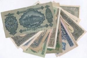 12db-os vegyes magyar korona, pengő és bankjegy tétel, közte 1916. 1K "DEUTSCHÖSTERREICH" ...