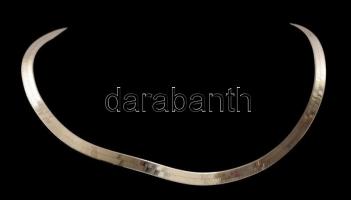 Ezüst(Ag) lapos kígyó karlánc, jelzett, h: 20,5 cm, nettó: 2,4 g