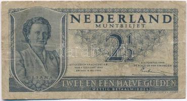 Hollandia 1949. 2 1/2G T:III- Netherlands 1949. 2 1/2 Gulden C:VG