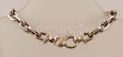 Ezüst(Ag) vastagszemű anker karlánc, jelzett, h: 19,5 cm, nettó: 16,9 g