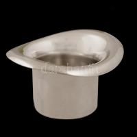 Ezüst(Ag) cilinder formájú hamuzó, jelzett, 4x6x6,5 cm, nettó: 39,8 g