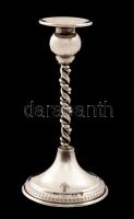 Ezüst(Ag) csavart szárú gyertyatartó, jelzett, m: 10 cm, nettó: 20,2 g
