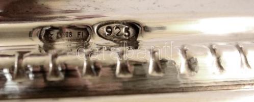 Ezüst(Ag) csavart szárú gyertyatartó, jelzett, m: 10 cm, nettó: 20,2 g