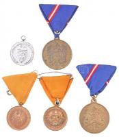 Ausztria 5db-os katonai és tűzoltó kitüntetés egy kivételével mind szalaggal, közte DN "Szolgál...