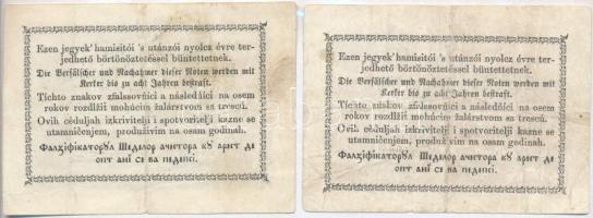 1849. 15kr + 30kr "Kossuth bankó" T:III