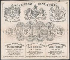 cca 1860-1880 4 db régi pesti iparos fejléces számlája