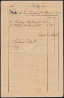 cca 1860-1880 4 db régi pesti iparos fejléces számlája