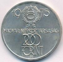 1975. 200Ft Ag "Felszabadulás" T:BU patina