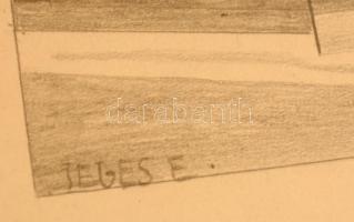 Jeges jelzéssel: Gorkij utca. Ceruza, papír, 29×43 cm