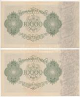 Németország / Weimari Köztársaság 1922. 10.000M (4x) sorszámkövetők T:I- 
Germany / Weimar Republic...