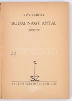 Kós Károly: Budai Nagy Antal. Kolozsvár, 1936, Erdélyi Szépmíves Céh. Kiadói papírborítóban, kissé s...