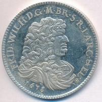 Német Államok / Brandenburg 1678. Tallér Ag "Frigyes Vilmos" jelzett utánveret (23,13g/0.9...
