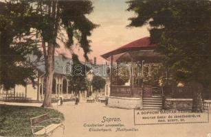 Sopron, Erzsébet kert zenepavilon "A Soproni Magyar Férfidalkör Magyar Ének- és Zeneünnepélye 1920. szept. 26-án" pecséttel (Rb)