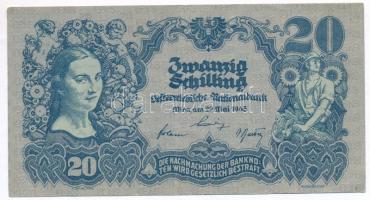 Ausztria 1945. 20Sch T:III  Ausztria 1945. 20 Schilling C:F  Krause 116