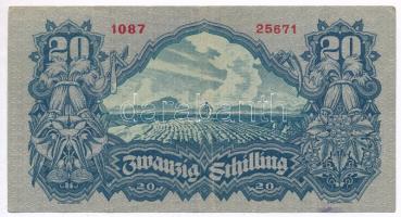 Ausztria 1945. 20Sch T:III 
Ausztria 1945. 20 Schilling C:F 
Krause 116