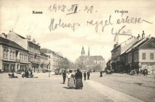 Kassa, Kosice; Fő utca, Adriányi és Markó üzlete / main street, shop