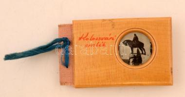 Kolozsvári emlék - mini leporelló, beragasztott apró fotókkal, 7 db, 3x2 cm