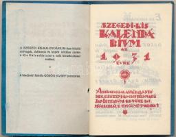 1931 Szegedi kis kalendárium, zsebnaptár, használatlan