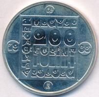 1985. 200Ft Ag "Természetvédelem - Vadmacska" T:1