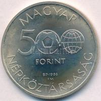 1986. 500Ft Ag "Labdarúgó Világbajnokság - Mexikó 1986 - Stadion" T:BU ujjlenyomat