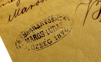 1883 Marosludas, Másolat a tanfelügyelő látogatásával kapcsolatos levélről, rajta Marosludas község ...