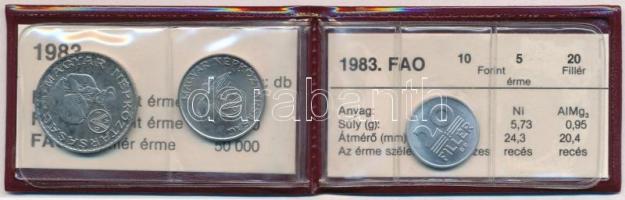 1983. "FAO" sor 20f, 5Ft és 10Ft eredeti plasztikcsomagolásban, tanúsítvánnyal T:BU