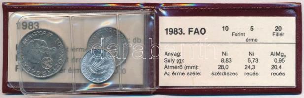 1983. "FAO" sor 20f, 5Ft és 10Ft eredeti plasztikcsomagolásban, tanúsítvánnyal T:BU