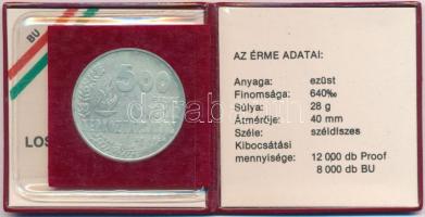 1984. 500Ft Ag "Los Angeles-i Nyári Olimpia" eredeti tokban, tanúsítvánnyal T:BU