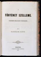 Danielik Nep[omuk] János: Columbus vagy Amerika fölfedezése. Második kiadás (az elsőnél sokkal ritkább). Pesten, 1857. Szent-István-Társulat (Herz János) 2 t. (címképmetszet: Colombus Kristóf portréja, Aragóniai Ferdinánd és Castiliai Isabella) + VI + [2] + 400 p.  + 1 kihajtható térkép + hozzákötve: Danielik János: A történet szelleme - Történeti-bölcselmi értekezés. Pesten, 1857. Herz János.IV. + 138p. + [2].  Korabeli, szép állapotú, aranyozott félvászon kötésben, lapokon néhány folttal.