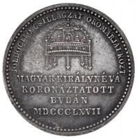 Osztrák-Magyar Monarchia / Bécs 1867A Koronázási zseton Erzsébet királyné budai koronázására Ag (3.3...