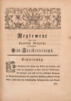 [Joseph Wenzel FürsT von Liechtenstein (1696-1772]: Reglement für das Kaiserlich Königliche gesammte...