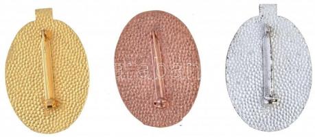 Ausztria ~1970. "EVG" (3xklf) arany, ezüst és bronz fokozatú jelvénye 750, 500 és 250 Km u...