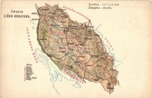 Zupanija Licko-Krbavska / Map of Lika-Krbava County (EM)