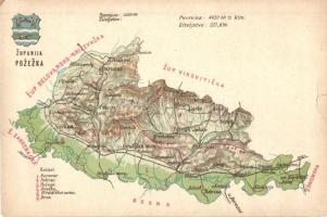 Pozsega vármegye térképe / Zupanija Pozezka  / Map of Posega County (b)