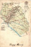 Pozsony vármegye térképe, Károlyi Gy. kiadása / Map of Pozsony County (b)
