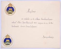 ~1930. "Ha Isten velünk - Ki ellenünk" a Magyar Királyi Állami Tanítónőképző-intézet zomán...