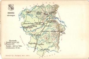 Ugocsa vármegye térképe, Károlyi Gy. kiadása / Map of Ugocsa County (EM)