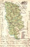 Torontál vármegye térképe, Károlyi Gy. kiadása / Map of Torontál County (EK)