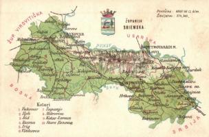Verőce vármegye térképe / Zupanija Viroviticka / Map of Verőce County (fl)